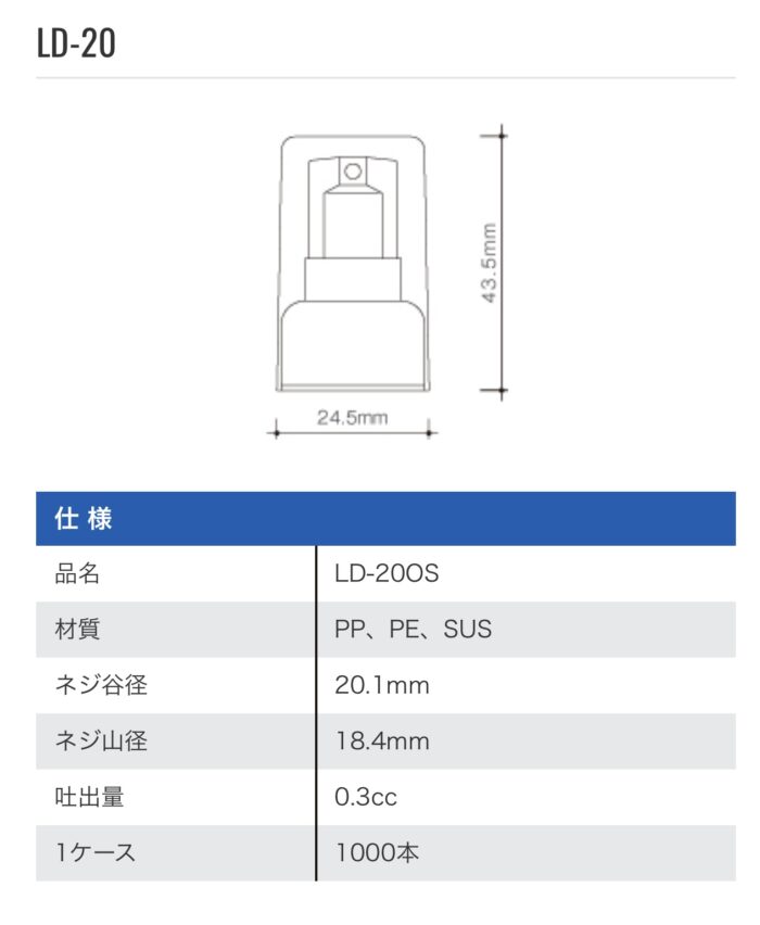 LD20OS仕様